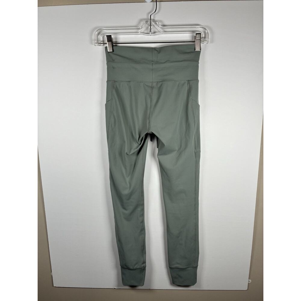 Vuori XS Daily Pocket Legging VW490 Sage Green High Rise Drawstring Athleisure - Picture 2 of 5